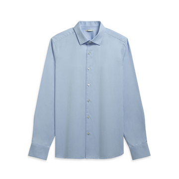 Adrian Herringbone Shirt Lavender Blue