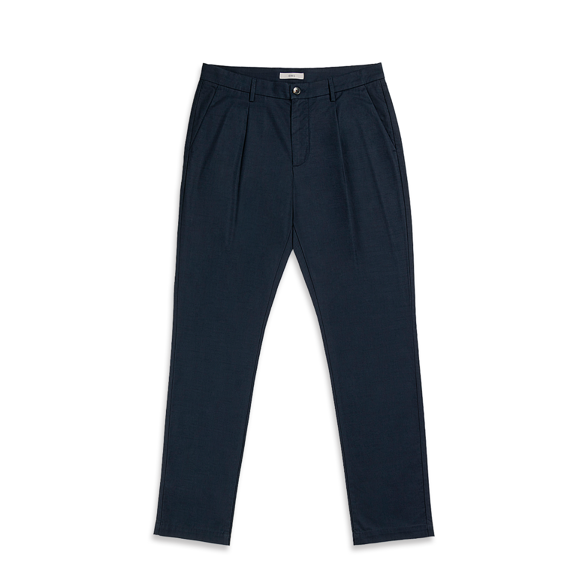 Niles Slub Trousers Dk Navy