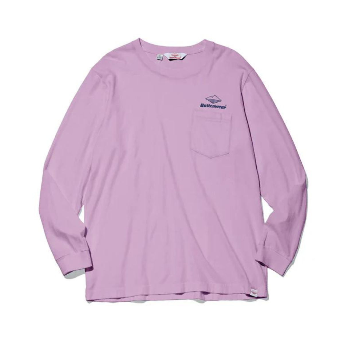 Team L/S Pocket Tee Lavender x Navy