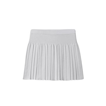 Cotton Pleated Skirt White