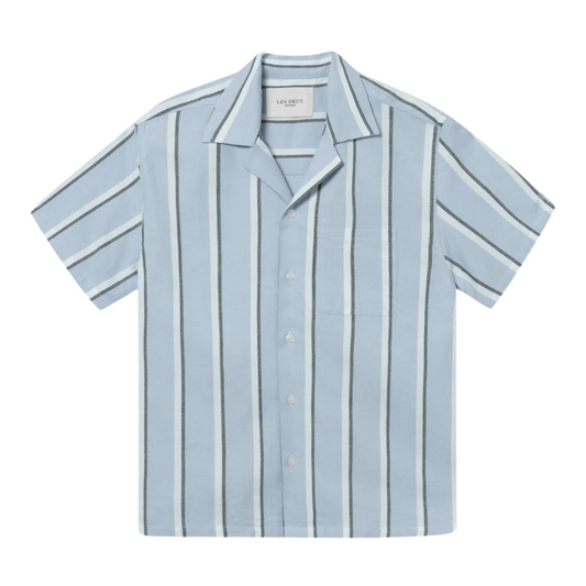 Summer Sky White Lawson Stripe Short Sleeve Shirt