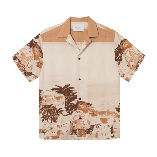 Terracotta Coastal AOP Short Sleeve Shirt