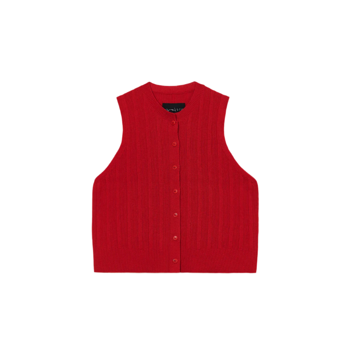 Merino Wool Ribbed Waistcoat