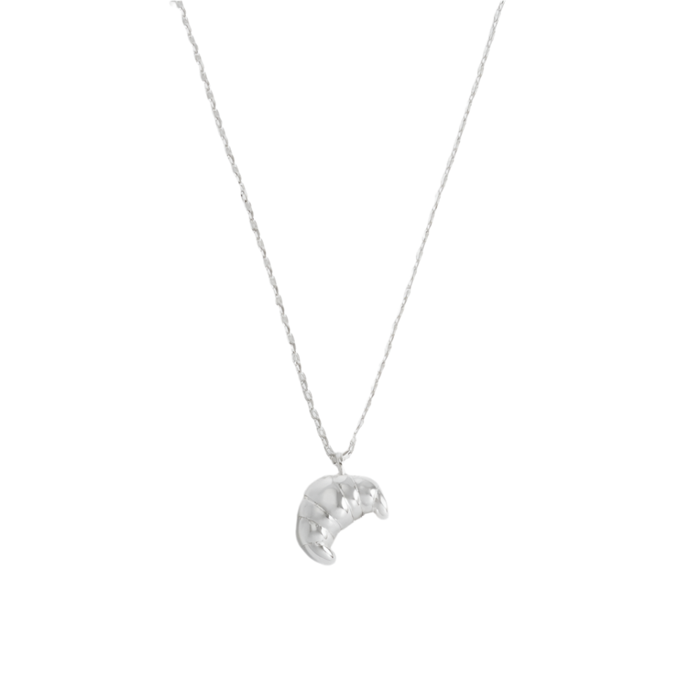Croissant Necklace - Silver