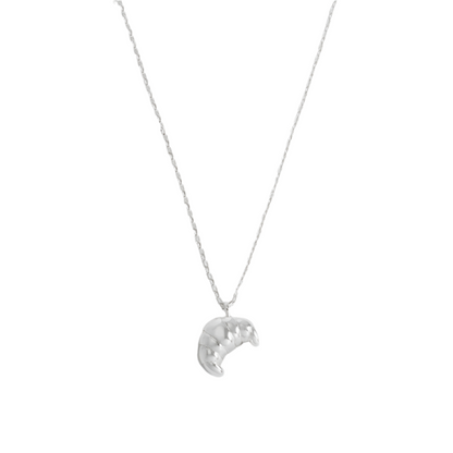 Croissant Necklace - Silver