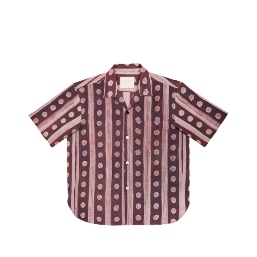 Oversized Camp Collar Short Sleeve Shirt