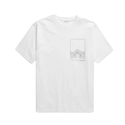 Johannes Organic Kanonbadsvej Print T-shirt-White