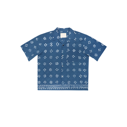 Boxy Oversized Vintage Camp Collar Shirt