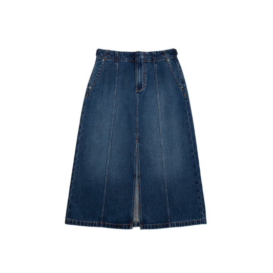 Panel Denim Skirt