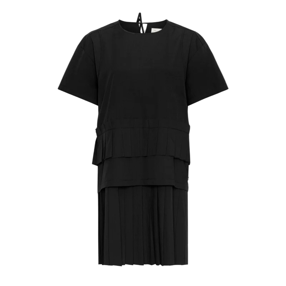 Short Pleated T-Shirt Dress