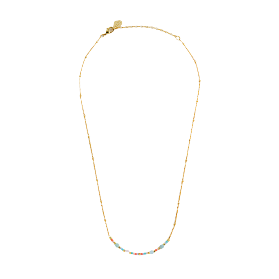Mini Mixed Beaded Chain Necklace