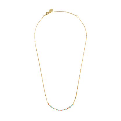 Mini Mixed Beaded Chain Necklace