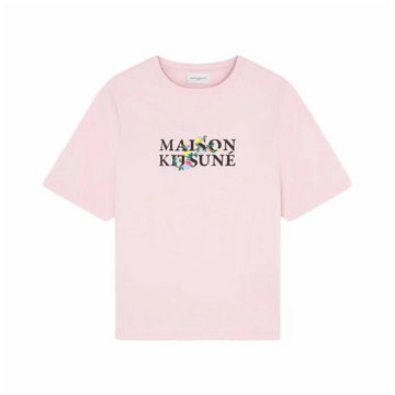 Maison Kitsune Flowers Comfort Tee-Shirt Pale Pink (women)