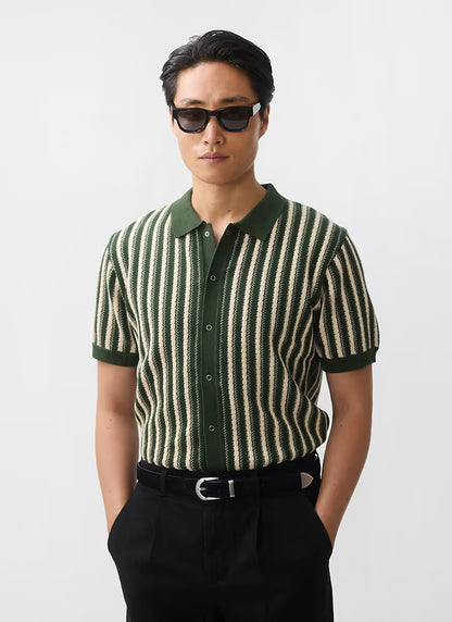 Collins Micro Cable Knitted Shirt