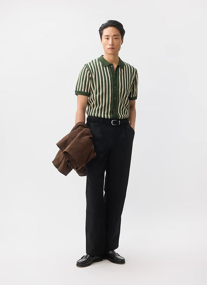 Collins Micro Cable Knitted Shirt