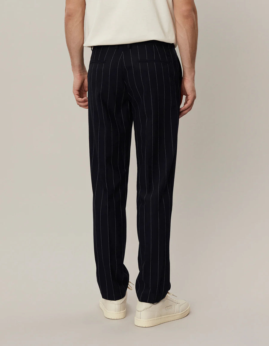 Como Reg Twill Pinstripe Suit Pants Dark Navy/Ivory