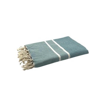 Herringbone Fouta 100 x 200 cm Beach Towel Duck Blue