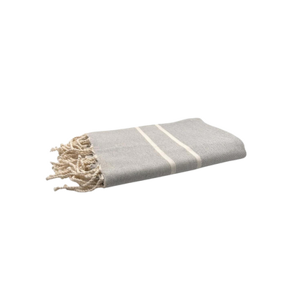 Herringbone Fouta 100 x 200 cm Beach Towel Light Grey