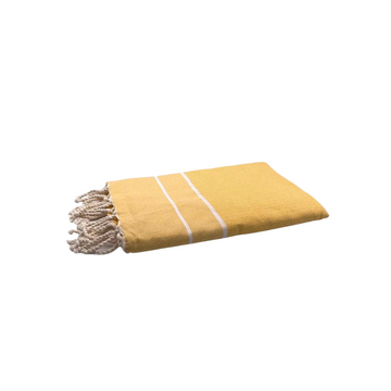 Herringbone Fouta 100 x 200 cm Beach Towel Mustard Yellow