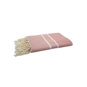 Herringbone Fouta 100 x 200 cm Beach Towel Powder Pink