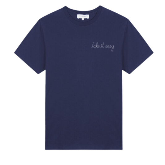 Take It Easy Organic Cotton T-Shirt Navy
