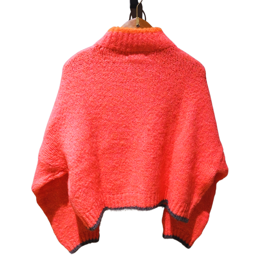 Jersey Cardigan Ding Ding Coral
