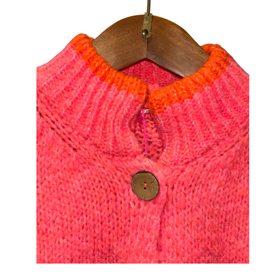 Jersey Cardigan Ding Ding Coral