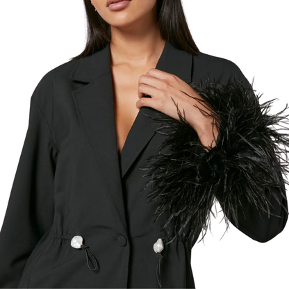 Girl With Pearl Button Blazer