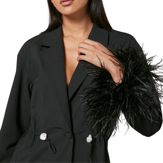 Girl With Pearl Button Blazer