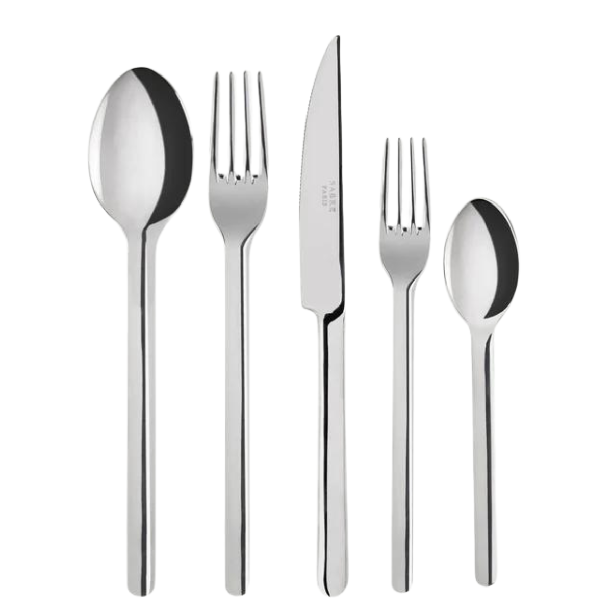 Stainless Steel Loft Shiny / 5-Piece Set A -4-Piece Set+Dessert Fork #9