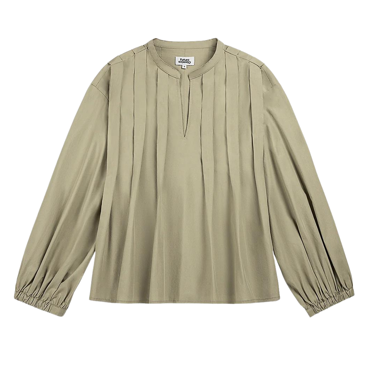 Pleated Balloon Sleeve Blouse