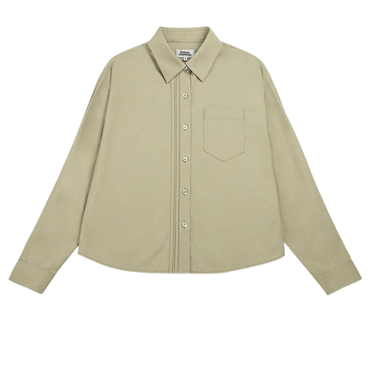 Piping Crop Boxy Shirt