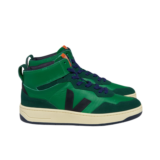 Emeraude Black Leather Sneakers