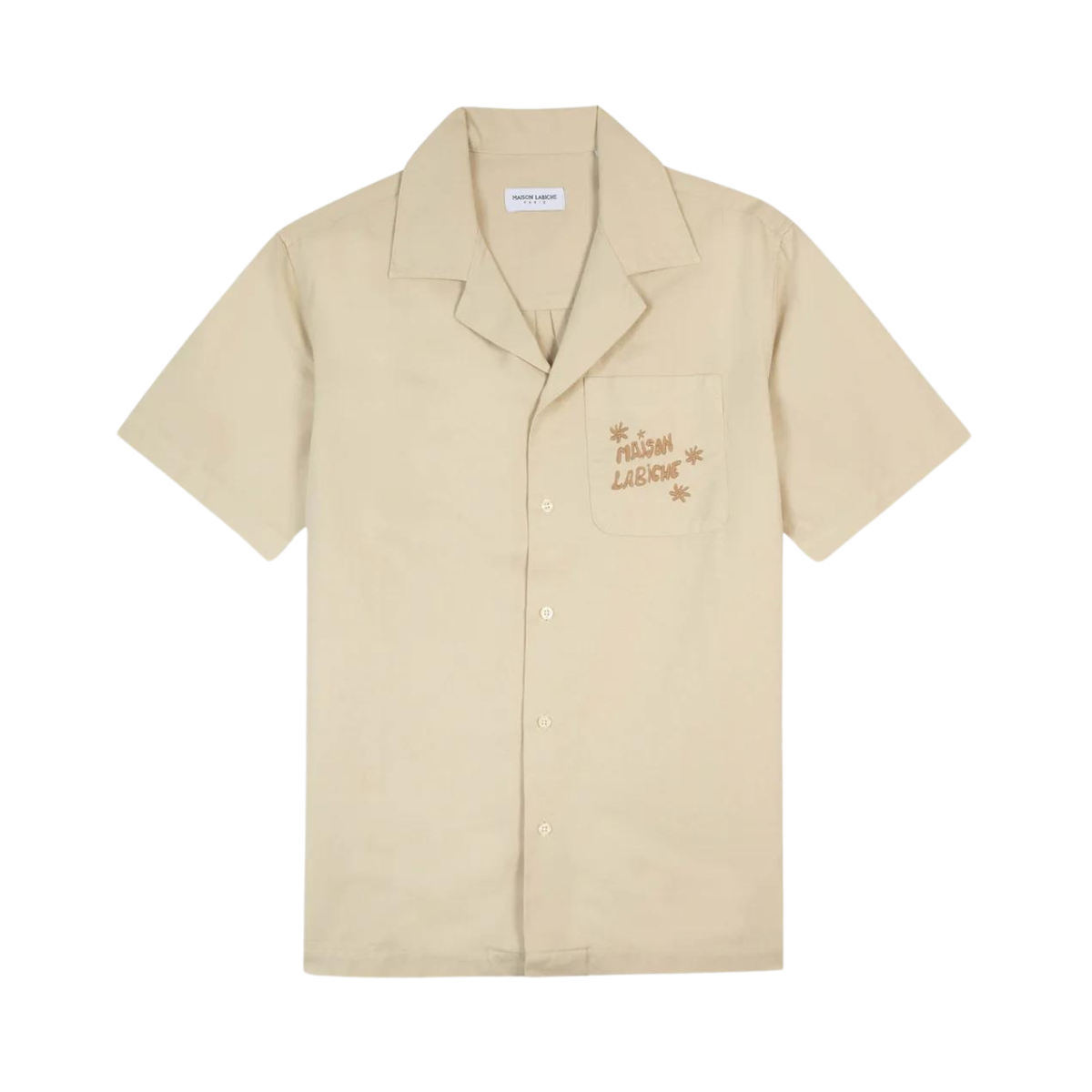 Flower Germain Linen And Cotton Shirt Sandstone