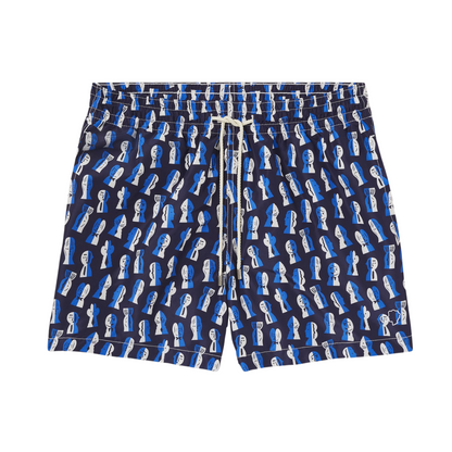 Classic Swim Shorts Navy Papier Decoupe X Severin Millet