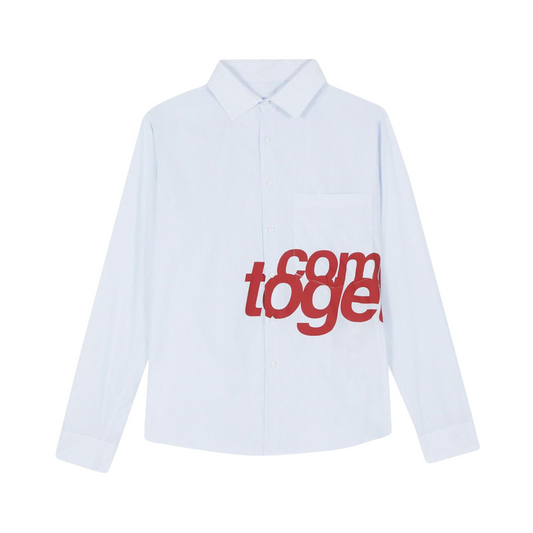 The "Come Together" Printed Shirt Blue/White