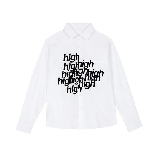 The "High" Printed Shirt White
