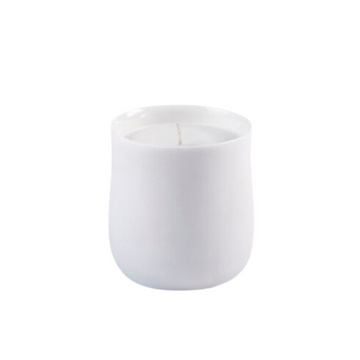 Waks Thira White Porcelain Candle/Citrus & Basil