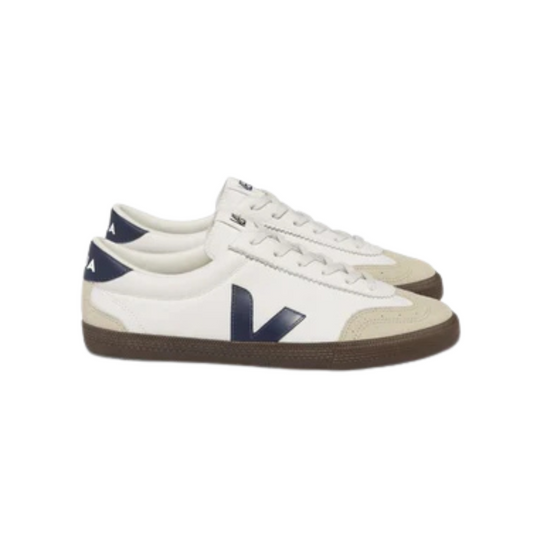 White Nautico Bark Leather Sneakers
