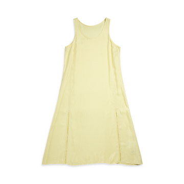 Fluid Slit Dress Wax Yellow