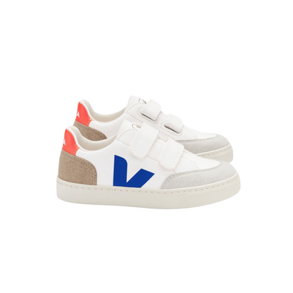 Small V-12 Chromefree Leather Extra-White_Multico-Miel