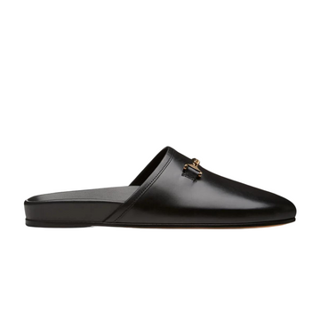 Quincy Slipper Black Leather