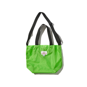Mini Packable Tote Lime Green x Black