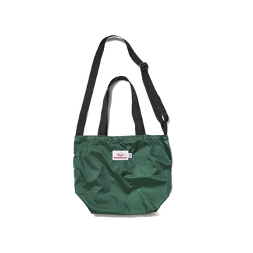 Mini Packable Tote Forest Green x Black