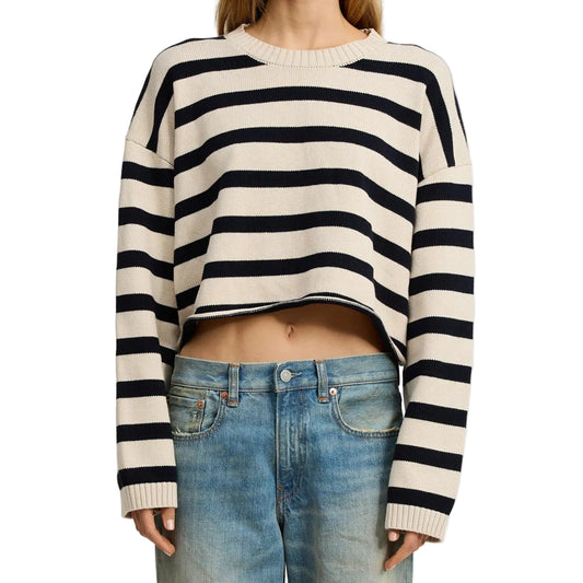 Cropped Stripe Sweater