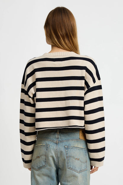 Cropped Stripe Sweater