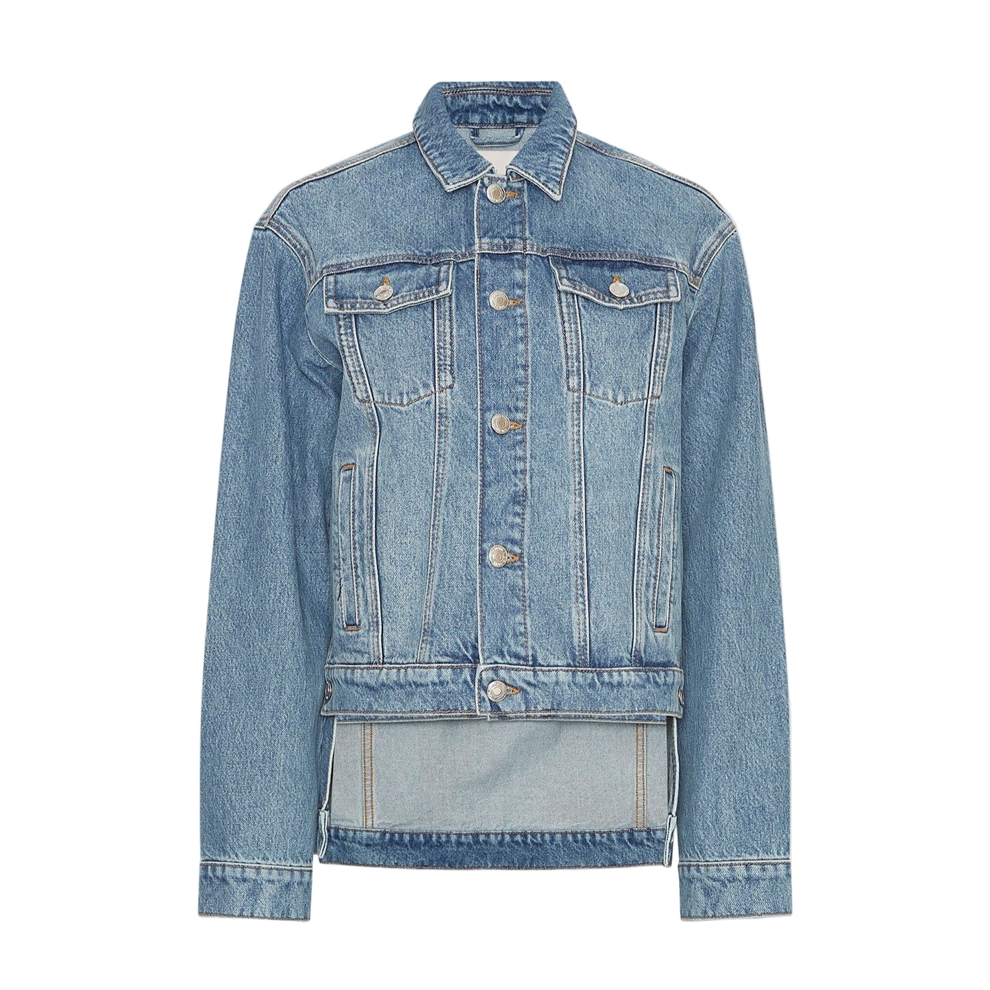 Split Hem Relaxed Denim Jacket