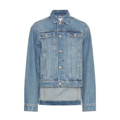 Split Hem Relaxed Denim Jacket