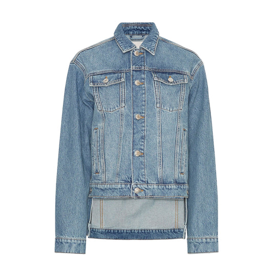 Split Hem Relaxed Denim Jacket