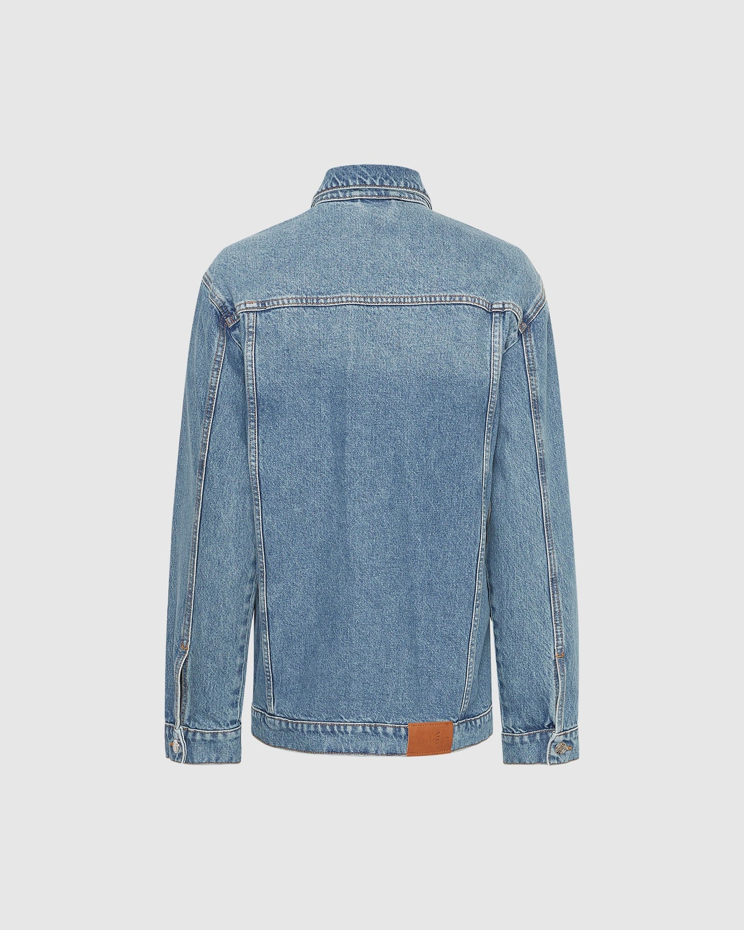 Split Hem Relaxed Denim Jacket